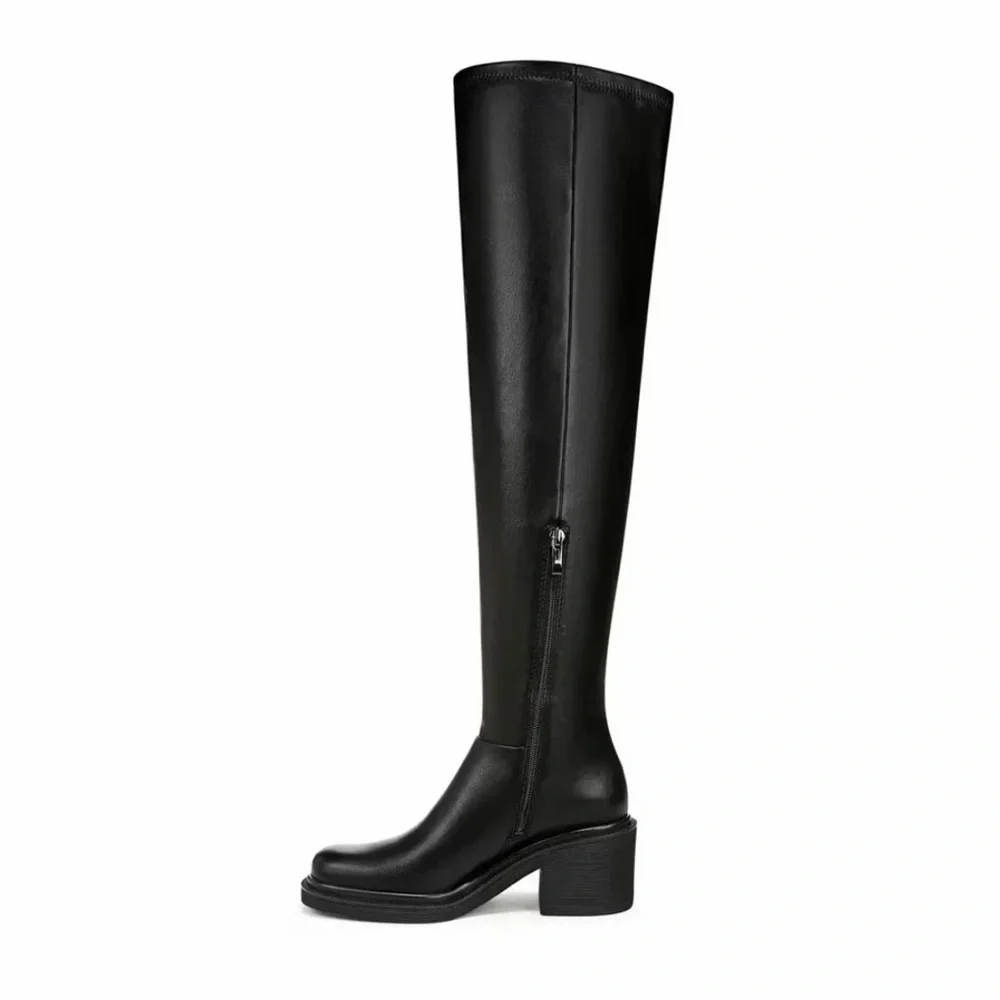 NWOT Franco Sarto Women's Kelly Black Over-The-Knee Boot Sz 7M